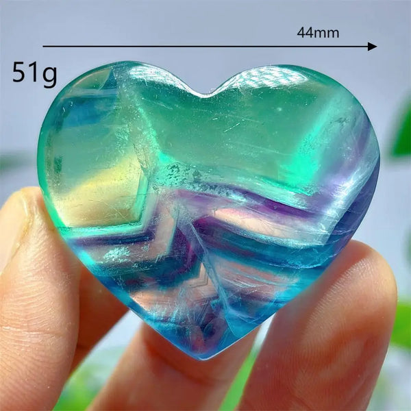 Rainbow Fluorite Heart-ToShay.org
