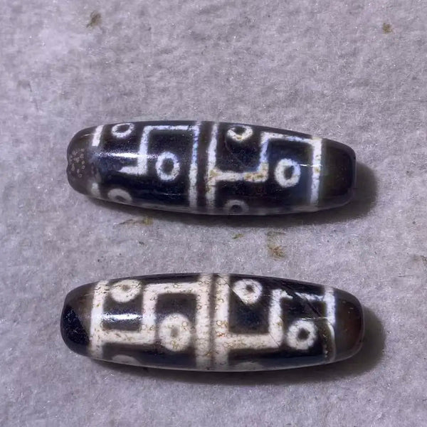 Tibetan Agate Eyes Dzi Beads-ToShay.org