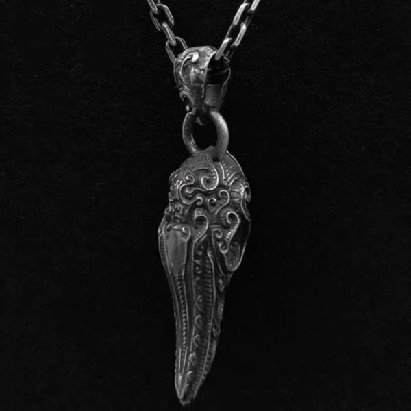 Silver Skull Bird Head Pendant-ToShay.org