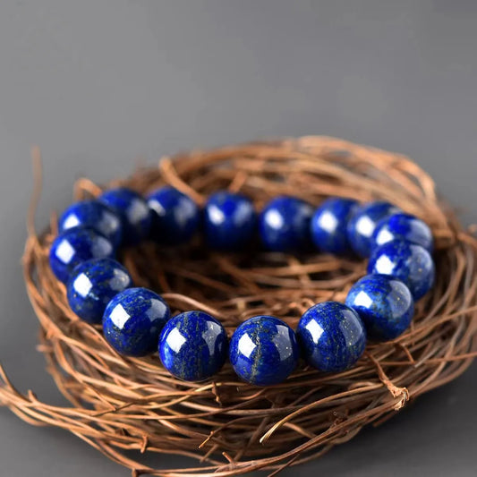 Blue Lapis Lazuli Bead Bracelet-ToShay.org