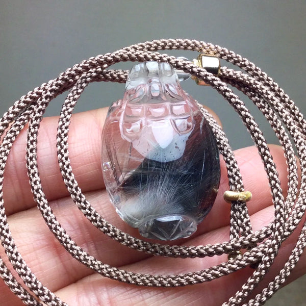 Black Rutilated Quartz Pendant-ToShay.org