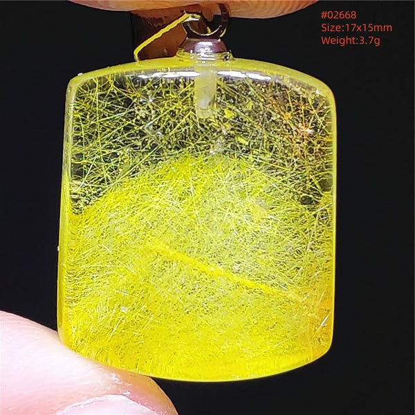 Gold Rutilated Quartz Pendant-ToShay.org