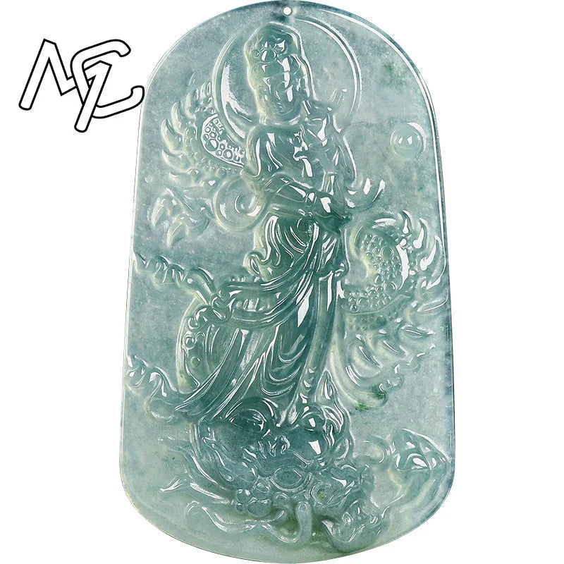 Blue Jade Bodhisattva Pendant-ToShay.org