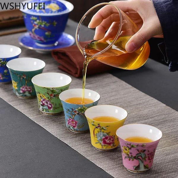 Enamel Porcelain Teacups-ToShay.org