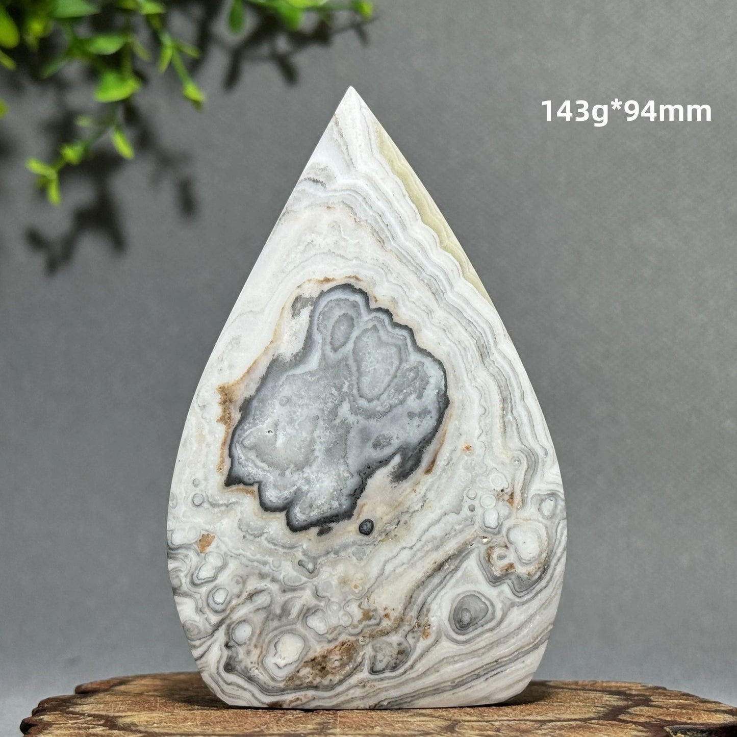 Grey Stripe Agate Torch-ToShay.org