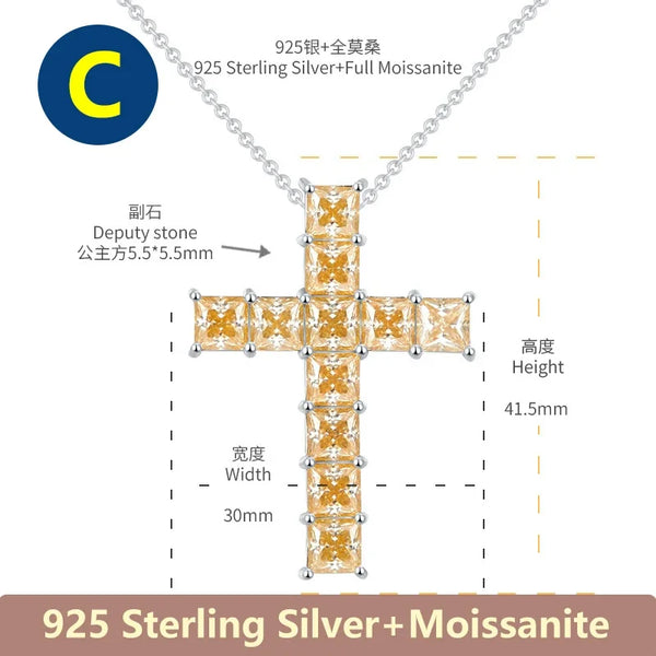 Silver Diamond Cross Pendants-ToShay.org