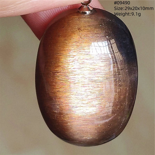 Black Sunstone Moonstone Pendant-ToShay.org