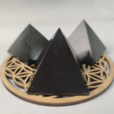 Black Shungite Pyramid-ToShay.org