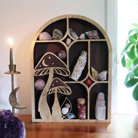 Arch Wood Display Cabinet-ToShay.org