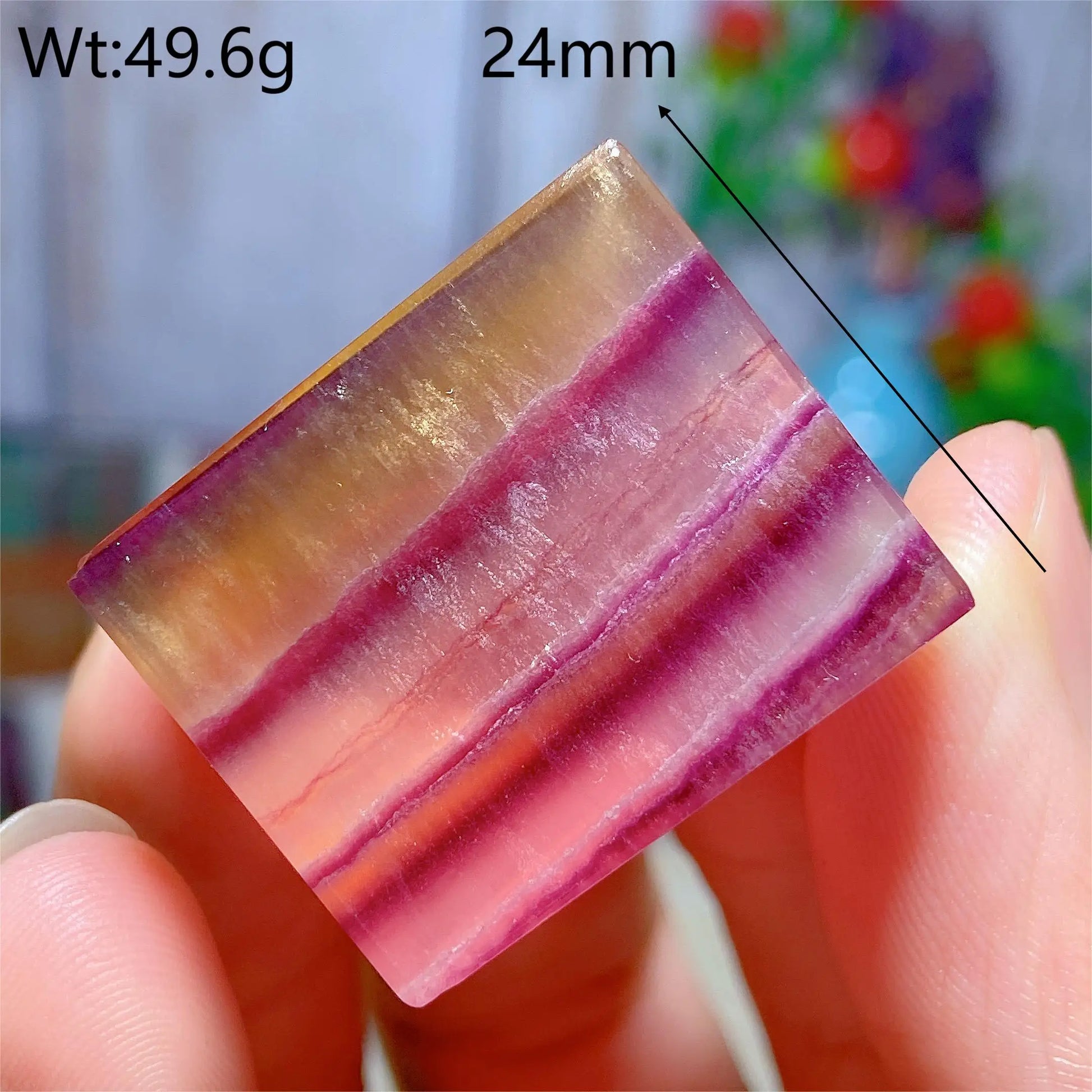 Rainbow Fluorite Cube-ToShay.org