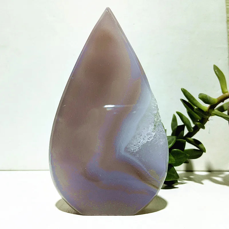 Blue Agate Geode Point-ToShay.org