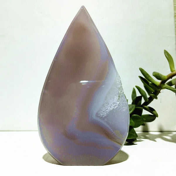 Blue Agate Geode Point-ToShay.org
