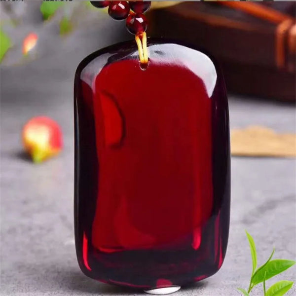 Red Blood Amber Pendant-ToShay.org