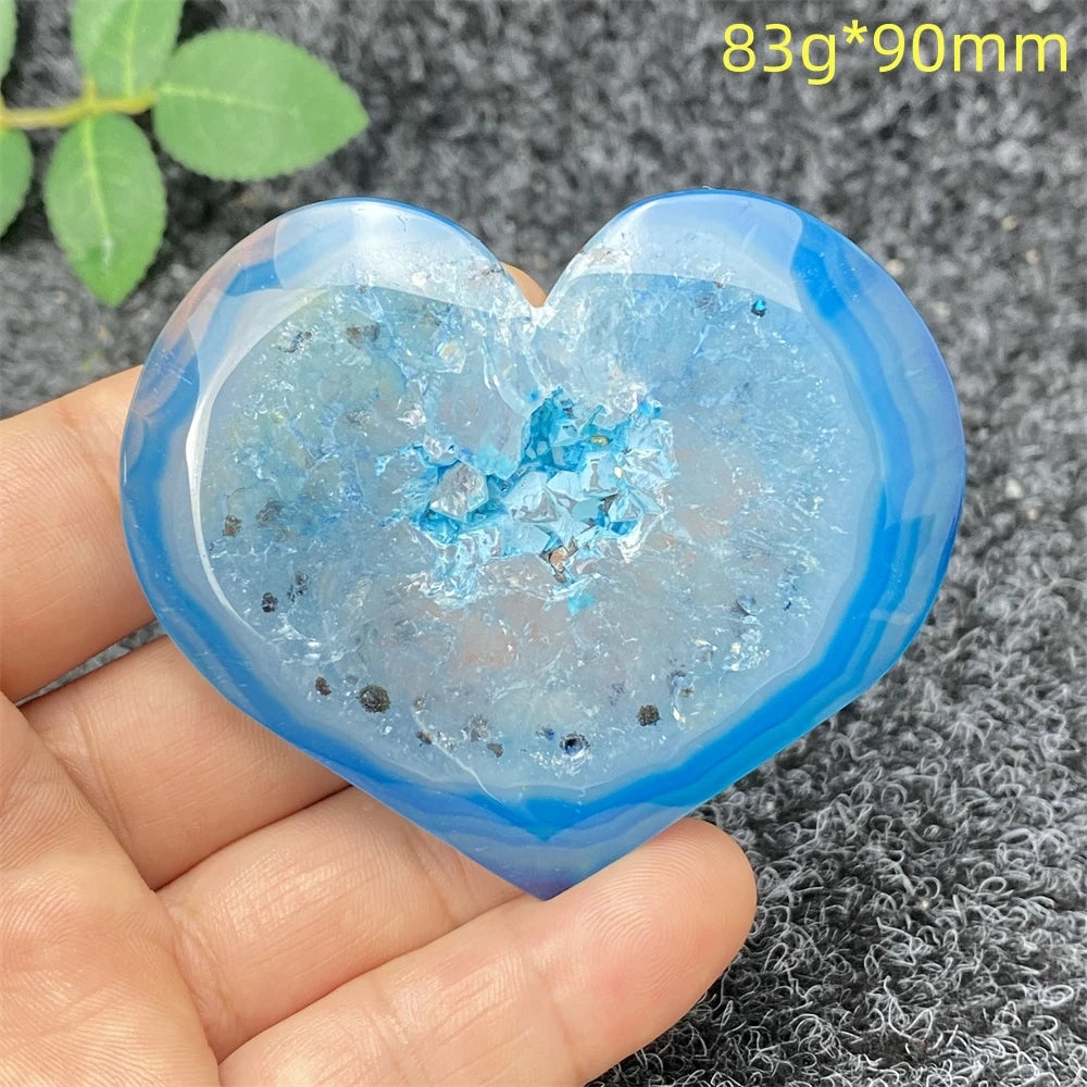 Blue Agate Geode Heart-ToShay.org