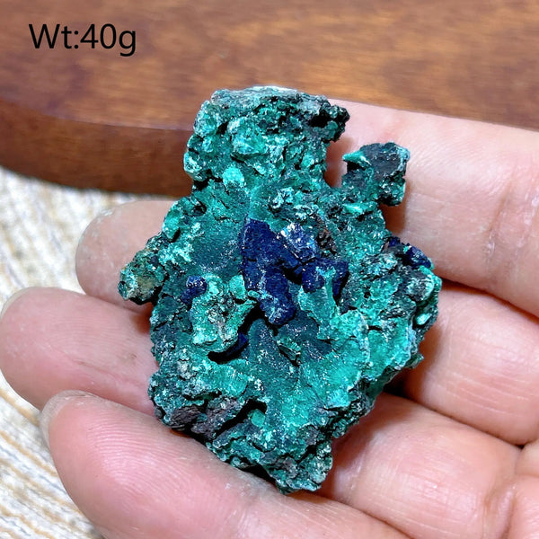 Blue Chrysocolla with Azurite Stone-ToShay.org
