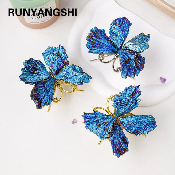 Aura Black Tourmaline Butterfly-ToShay.org