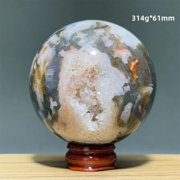 Red Moss Crystal Agate Ball-ToShay.org