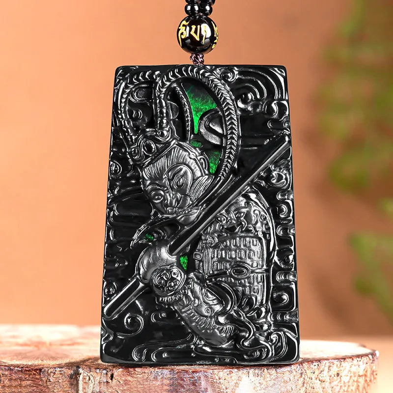 Black Jade Monkey Pendant-ToShay.org
