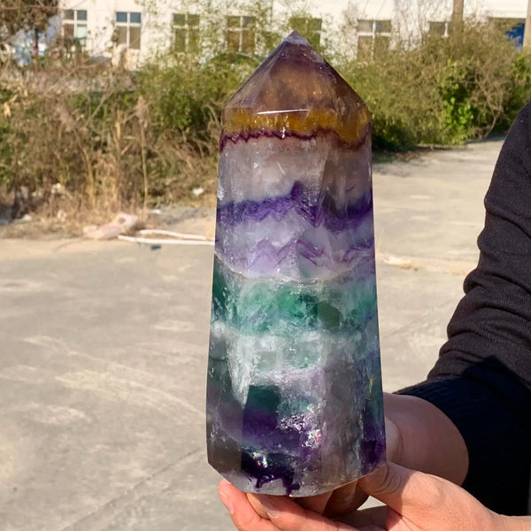 Rainbow Fluorite Crystal Point-ToShay.org