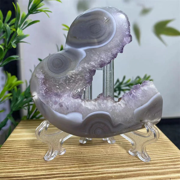 Purple Amethyst Agate Heart-ToShay.org