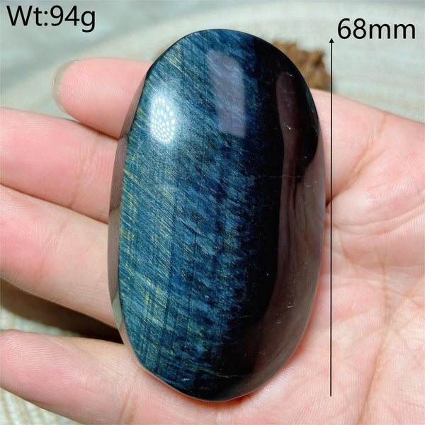 Blue Tiger Eye Palm Stone-ToShay.org