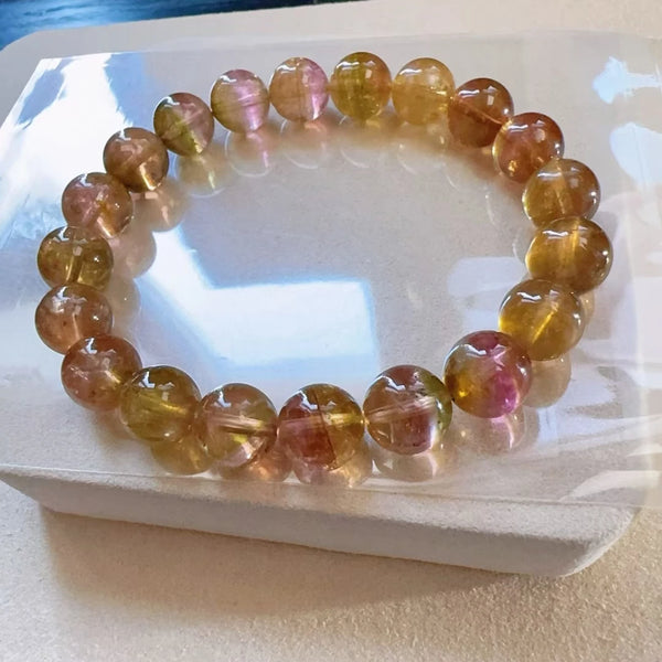 Yellow Red Tourmaline Bracelet-ToShay.org