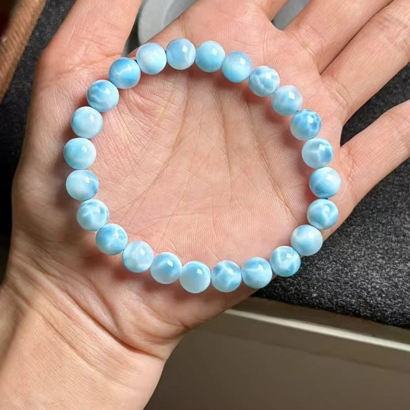 Blue Larimar Bead Bracelet-ToShay.org