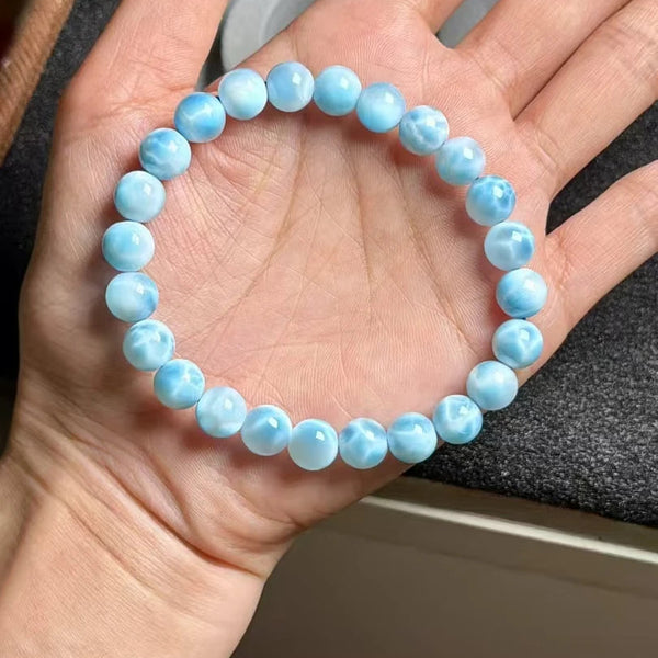 Blue Larimar Bead Bracelet-ToShay.org