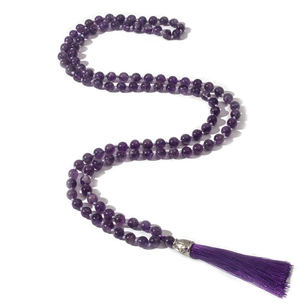 Purple Amethyst Bead Mala-ToShay.org