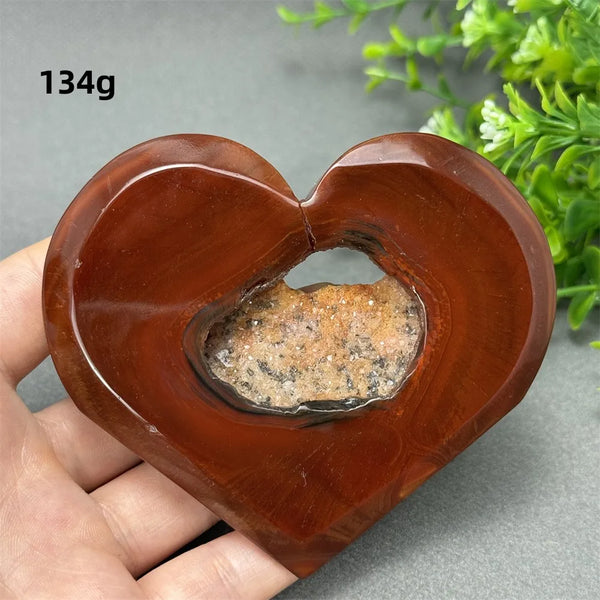 Red Agate Geode Heart-ToShay.org