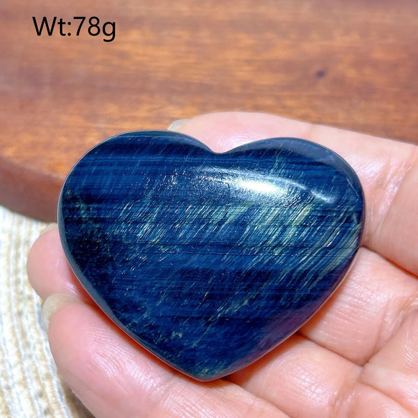 Blue Flash Tiger Eye Heart-ToShay.org