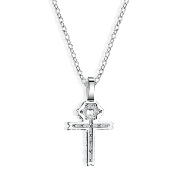 Silver Diamond Ankh Cross-ToShay.org
