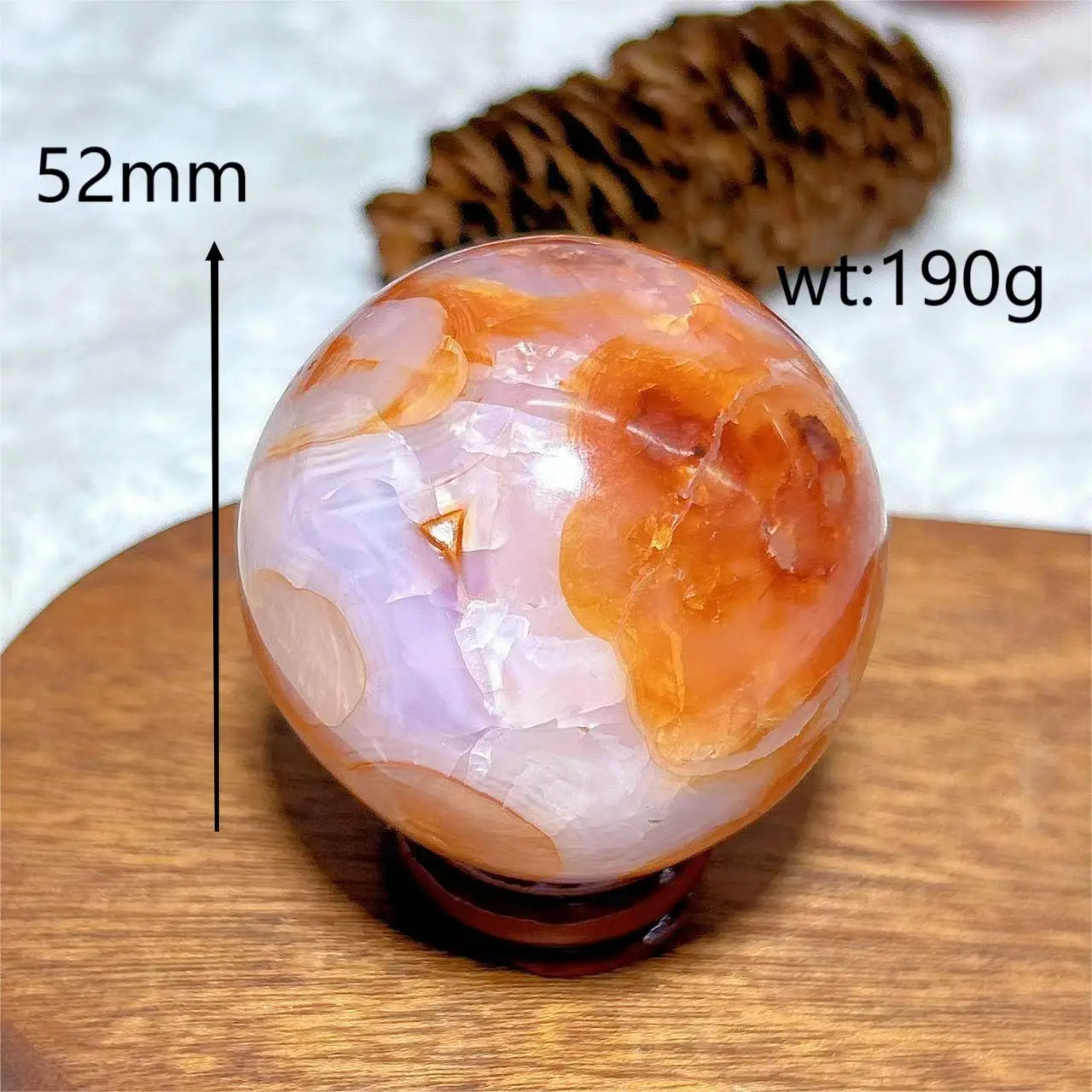 Red Carnelian Quartz Ball-ToShay.org
