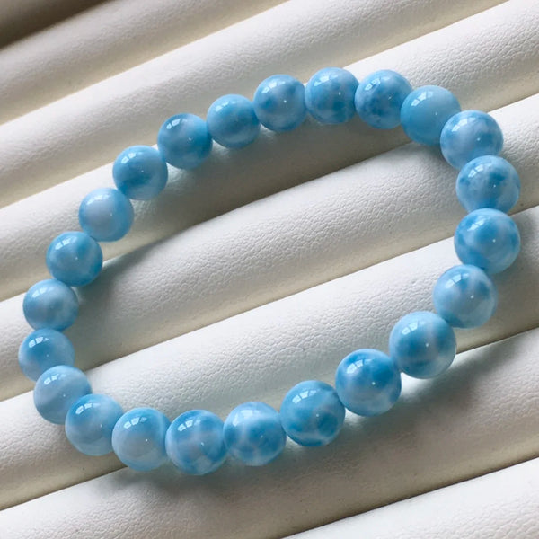 Blue Larimar Bead Bracelet-ToShay.org
