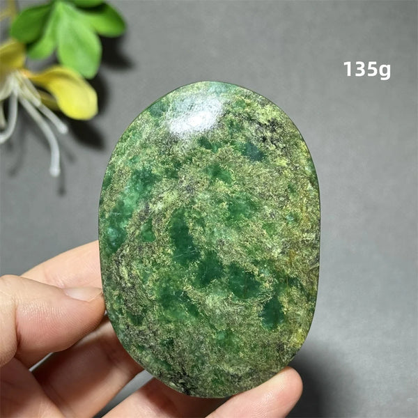 Green Emerald Quartz Palm Stone-ToShay.org