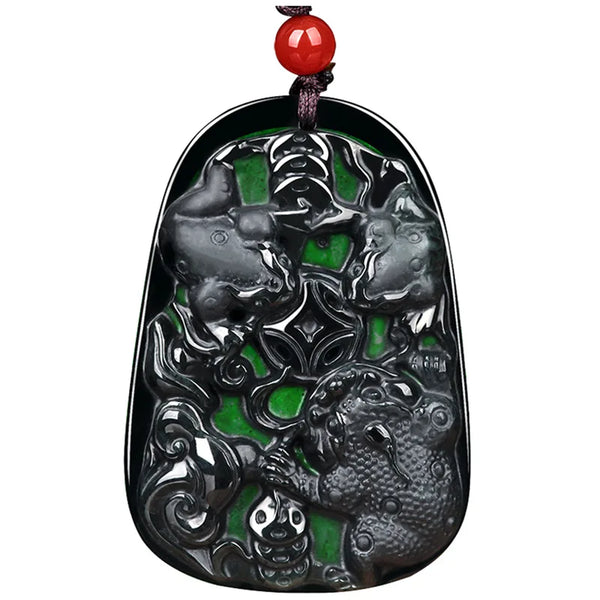 Black Jade Toad Pendant-ToShay.org