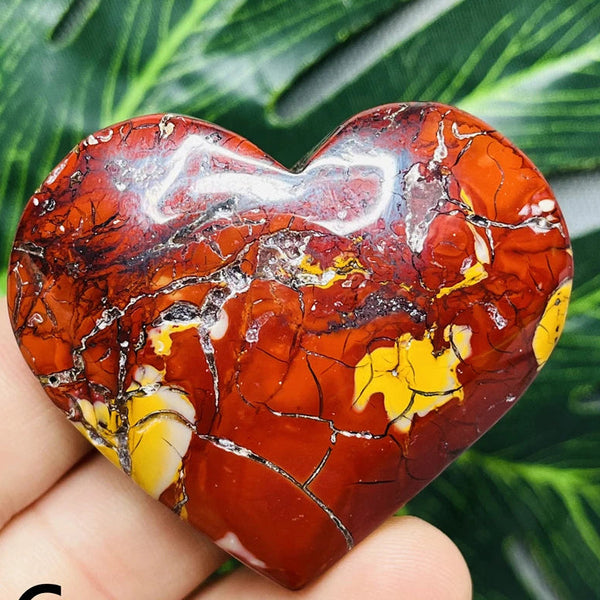Yellow Mookaite Hearts-ToShay.org
