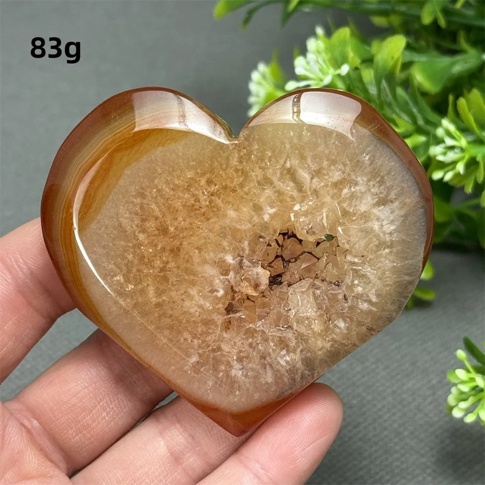 Red Agate Geode Heart-ToShay.org