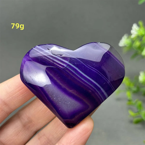 Purple Agate Heart-ToShay.org