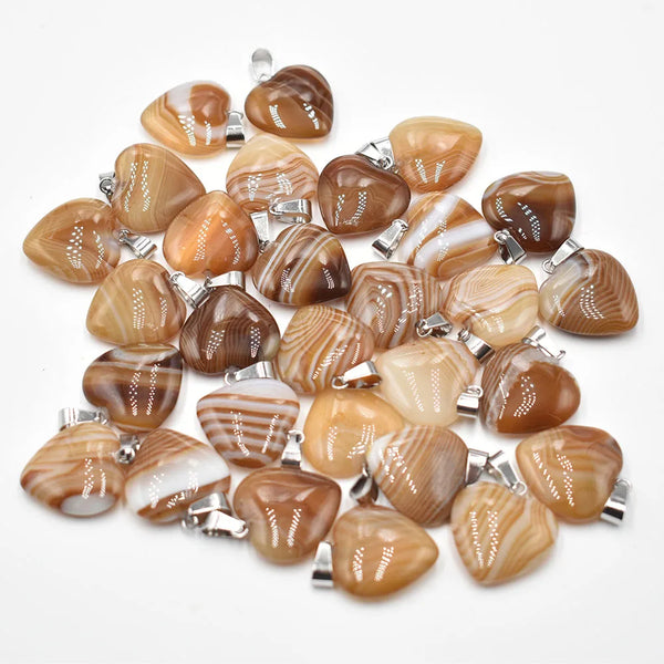 Mixed Stripe Onyx Hearts-ToShay.org