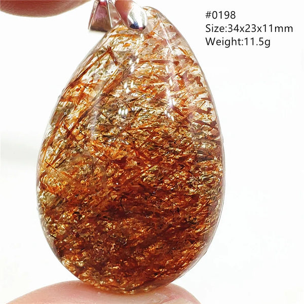 Gold Rutilated Quartz Pendant-ToShay.org