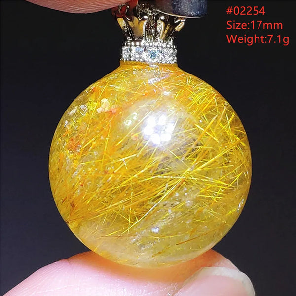 Gold Rutilated Quartz Pendant-ToShay.org