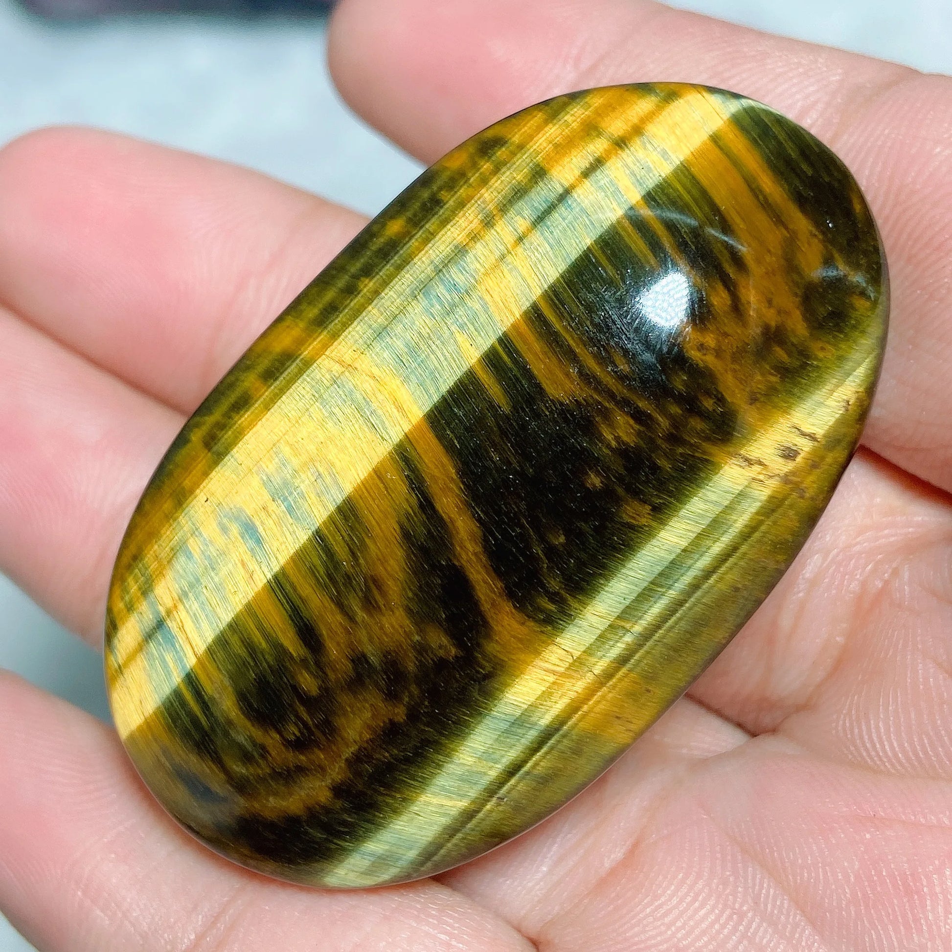 Blue Yellow Tiger Eye Stone-ToShay.org