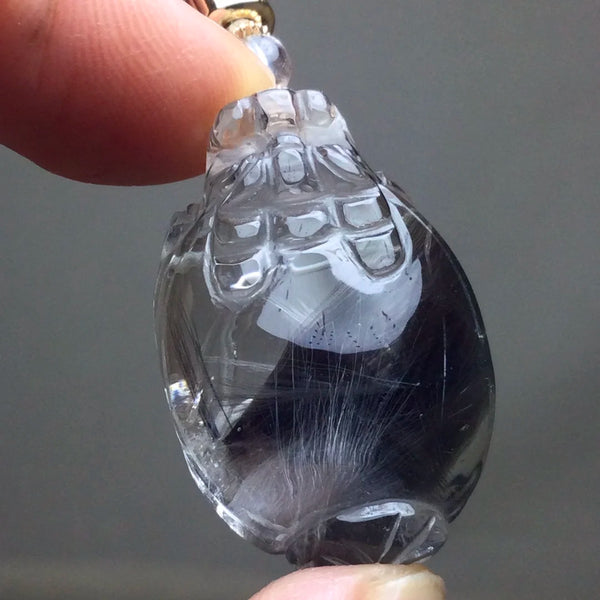 Black Rutilated Quartz Pendant-ToShay.org
