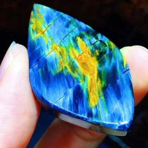 Blue Pietersite Chatoyant Pendant-ToShay.org