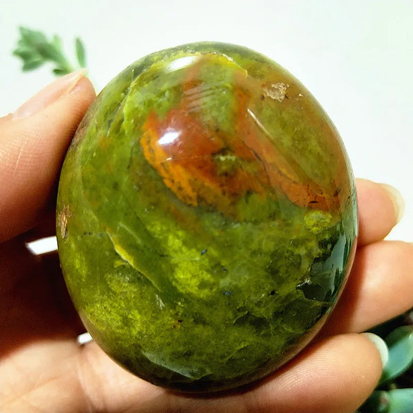Natural Green Opal Crystal Palm Stone Yoga Exercise Spiritual Meditation Healing Crystals Room Decor Feng Shui Home Decortions-ToShay.org
