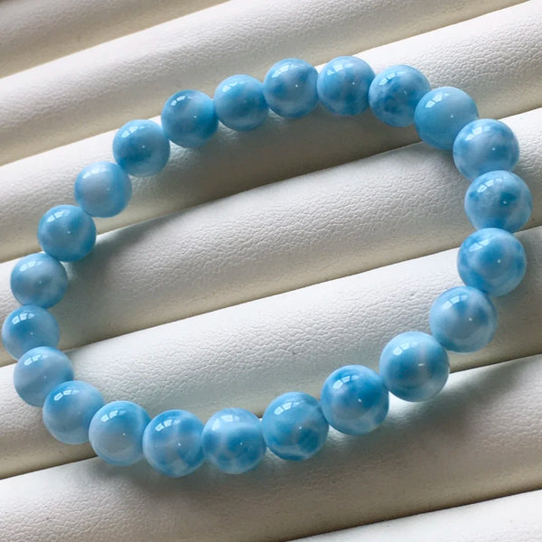 Blue Larimar Bead Bracelet-ToShay.org