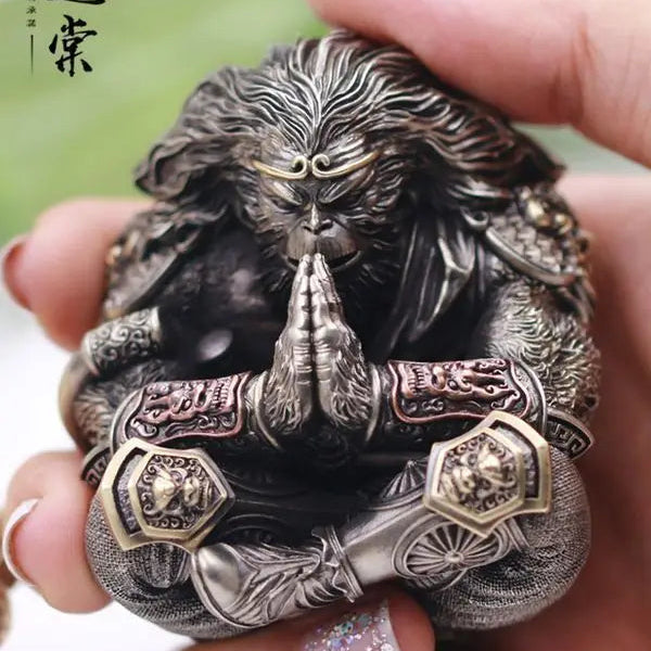 Tibetan Brass Monkey Statue-ToShay.org