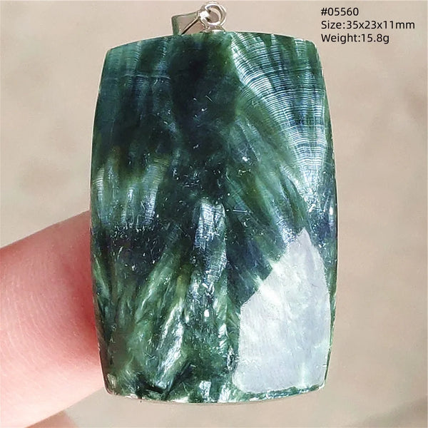 Green Seraphinite Pendant-ToShay.org