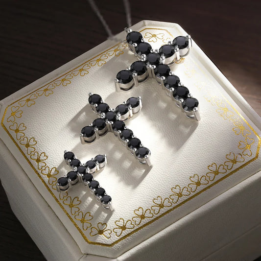 Black Diamond Cross Pendant-ToShay.org